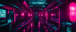 Lush Cyber void, imperfection, natural lighting, cinematic, Fuji Film, Anamorphic lens, 2040s, deep depth of field, Solarpunk