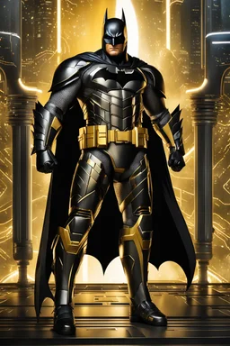 Full body Batman Futuristic armour Chromecast golden shines