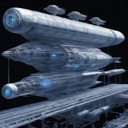 X-ray scan of an incredible spaceship, by Jean-Claude Meziere