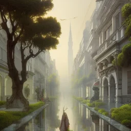 ,Beaux Arts architecture,+palladio+liveable street+detailed facades+green city,uphill road,trees on walkway,elegant avenue, biopunk+Bueno Aires,vienna,alphonse mucha, greg rutkowski,matte painting, cryengine, hyper detailed, felix kelly, fantasy art, seb mckinnon"