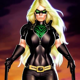 ultra detailed fullbody portrait of Beautiful busty Black Canary , extremely detailed digital painting, intrincate, extremely detailed face,crystal clear Big Green eyes, in the style of Ohrai Noriyoshi and robert e howard and pablo oliveira and Ken Kelley and Keith Parkinson,mystical colors,perfectly centered image, perfect composition, rim light, beautiful lighting,8k, stunning scene, raytracing