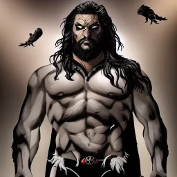 Jason Momoa as lobo from dc comics, dramatic light, high detail, cinematic