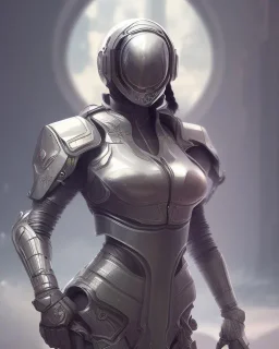 full body female, futuristic armour , big busty , pintura, ,details,texture,8k quality, florest, Minimalism, Romanticism, Expressionism, Impressionism