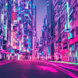8k photo realistic cinematic potrait of pink cyber city photo shot from road
