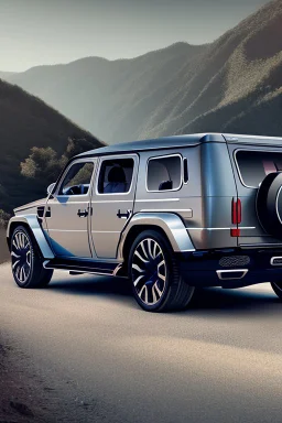 Bugatti G-Class Fusion, Photorealistic, 4K, Rear View
