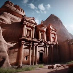 Petra + Ürdün, photo realistic, ultra realistic, unreal engine