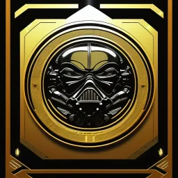 super embossed "STAR WARS" text, caption, shiny. gold and silver and black metallic, reflective, centered