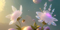 crystal subtle flower in a galactic ambiance beautiful fairy, transparent, delicate colors, in the foreground, full of details, smooth，soft light atmosphere, light effect，vaporwave colorful, concept art, smooth, extremely sharp detail, finely tuned detail, ultra high definition, 8 k, unreal engine 5, ultra sharp focus