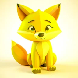 cute fox 3D