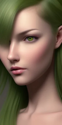 Realistic girl photo, full body, super detail, Porn model, short hair, curly hair, green hair, 16k resolution, super hd, 4000 Pixel,