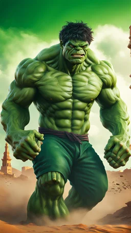 Hulk made in Maroc surreal 8K image