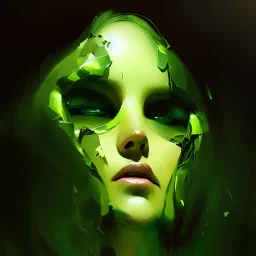 portrait of green noise an amorphous blob of love painted by greg rutkowski, wlop, artgerm