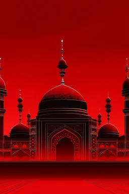 gambar masjid background merah