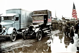 Spanish Flu, plague, Freedom Truck Convoy, Canada, 1920, vintage, real photo