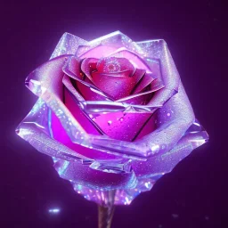 transparent crystal rose highly detailed, glowing,Insanely detailed photograph of an elaborate beautiful fantasy art album cover art 4K 64 megapixels 8K resolution HDR Greek shiny space colours jewelry celestial hair eyes light