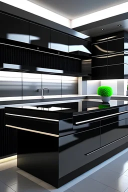 Kitchen design that is ultra modern unique in its style realistic look and detailed in creativity