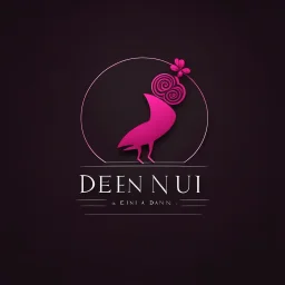 Create a logo called Deniz Boutique DARK PINK