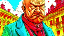 Imagem de vladimir lenin no estilo dc por Ivan Reis mostrando