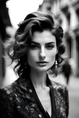 mulher italiana, linda e elegante