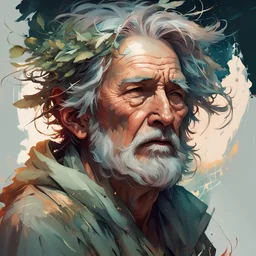Old male sage, anime art, by Olivier Ledroit, by Carne Griffiths, beeple, by Alphonse Mucha, by Michael Garmash, artgerm, smooth, oil on canvas, pltn style, vector, softbox, TXAA, shimmering light, trending on artstation, pixiv polycount art, behance hd, lightwave, organic tracery, intricate motifs, sharp focus, ultra detail, 8K resolution