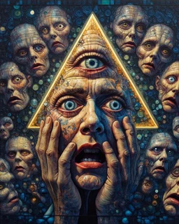 Illuminati is the machine. Faces. Scared man. Group of eyes. Brutalist framework building. People from the deep. H r. Giger machines. Modifiers: Award winning photography oil on canvas dynamic lighting imperial colors quilling Marc Chagall Boris Vallejo Beksiński Stained Glass Horror themed By Dan Witz Stephen Gammell Rosina Wachtmeister Alfred Henry Maurer Inspired by Hope Gangloff oil on canvas