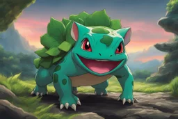 Bulbasaur in 8k Hayao Miyazaki draw style, neon effect, close picture, highly detailed, high details, detailed portrait, masterpiece,ultra detailed, ultra quality