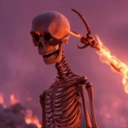 Iron Skeleton in fire