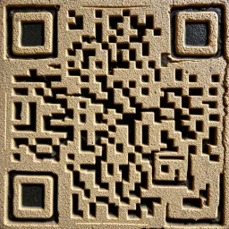 A QR code formed from Ancient Rome