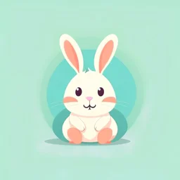 create a cute rabbit logo