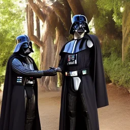 Darth vader together Indiana Jones dinner