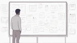 The image for the article depicts an individual standing in front of a blank whiteboard, deep in thought as they contemplate various ideas and experiments. The image symbolizes the significance of experimentation and learning from mistakes in achieving personal growth and benefiting from life experiences.