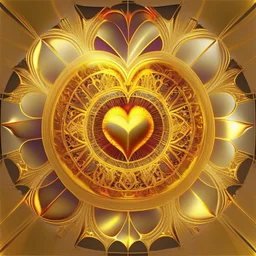 golden vinyl electric heart kaleidoscope