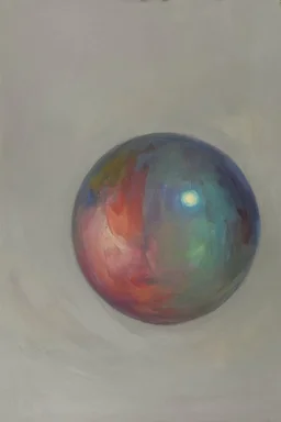 electric orb;surreal neon Post-Impressionism
