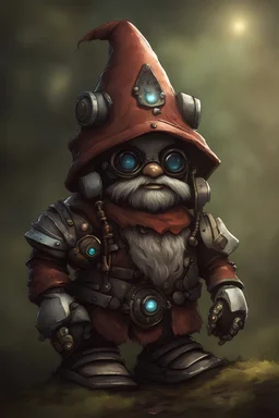 robot gnome in a fantasy style