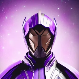 Cosmic super hero, purple costume,4k image, gray and purple colour costume