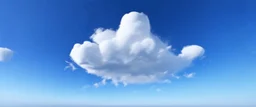 blue sky with cgi 3d clouds