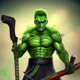 zoro, green, chainsawman, animestyle, denji, chainsaw demon