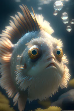 Fluffy fish ,Epic,unreal engine 5, 8k resolution, photorealistic, ultra detailed