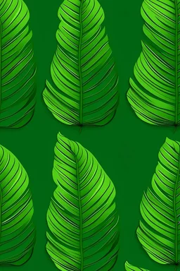 Create seamless banana leaf wallpaper pattern with simple illustrator line