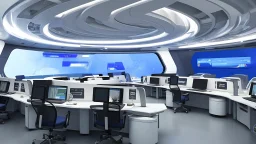 futuristic news room by Michelandgelo