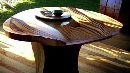 wooden table with invisible tabletop