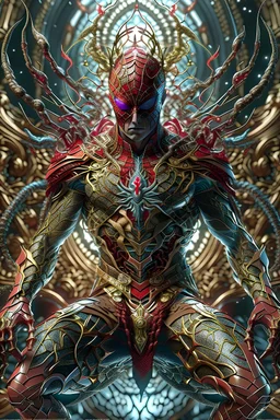 Fhoto full body, reality, Raw, spiderman as king god war, digital art, intricate details, powerful composition, light eye, captivating, , trending on artstation, sharp focus, studio photo, intricate details, highly detailed, by addie_digi
