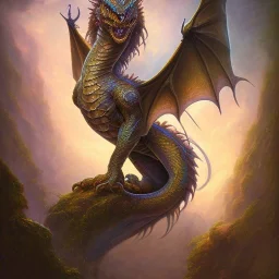 dragon, mythical, beast monster, legend dnd, Josephine Wall rutkowski kinkade artgerm dragon