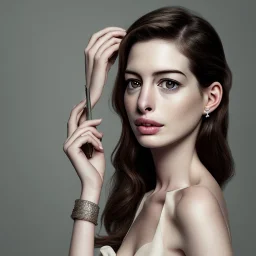 Anne Hathaway, wearing fantastic dress, 8k quality