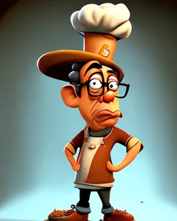 Caricatura de Gustavo Petro hablando serio cuerpo completo sombrero baquero obra de arte detallado 4k