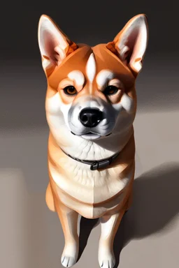 pioneer shiba inu close face matrix isometric hills with x on forehead