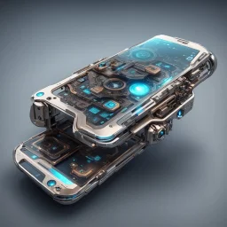 futuristic mechanical smartphone,