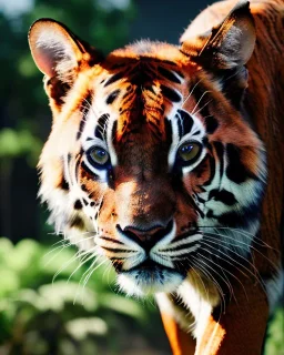 Close up photo of realistic exotic beautiful animal creature with the full head , high quality, very detailed, masterpiece, 8k,uhd,vfx,artstation,very epic, perfect anatomy,beautiful environment ,Fully covered with colores of the peacock