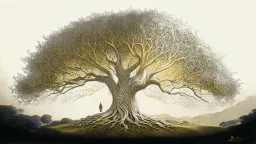 Valinor, tolkien, one giant golden tree, one giant silver tree