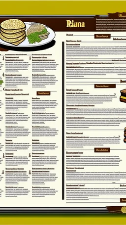 restaurant menu words